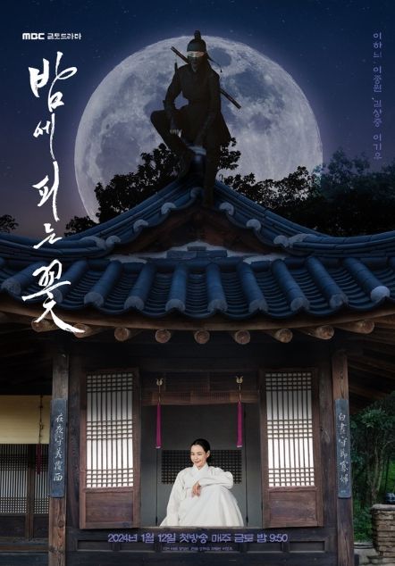 '밤에 피는 꽃' 이하늬, 수절과부 & 복면 검객 오가는 하드캐리 열연! 이중생활 담은 3차 포스터 공개!